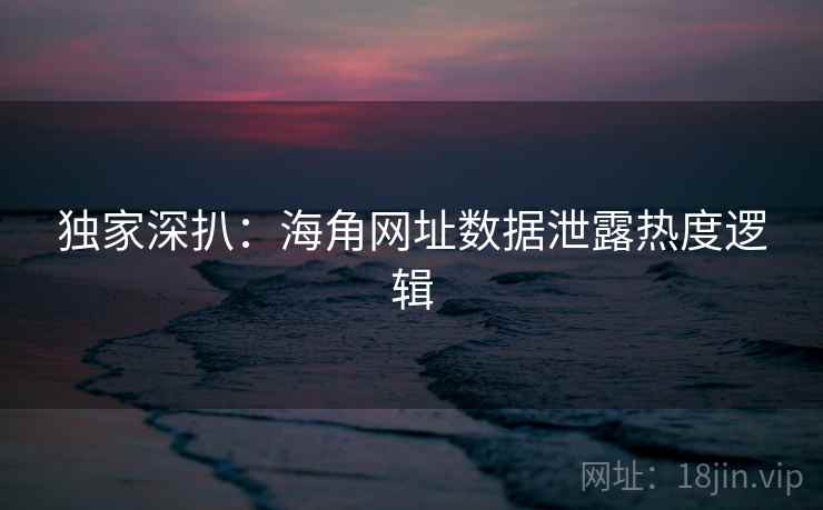 独家深扒：海角网址数据泄露热度逻辑