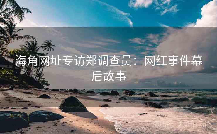 海角网址专访郑调查员:网红事件幕后故事